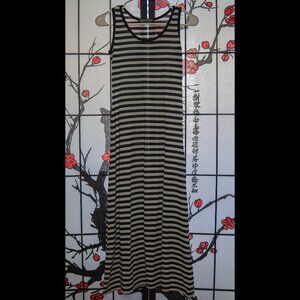 Knick Knack | Striped Black and White | Long Summer Dress | Small